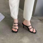 صندل پاشنه دار ساده - کد (23487) - تصویر 12